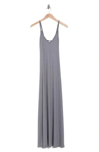 Go Couture V-neck Maxi Dress In Gray