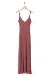 Go Couture V-neck Maxi Dress In Crushed Berry