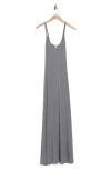 Go Couture V-neck Maxi Dress In Gray