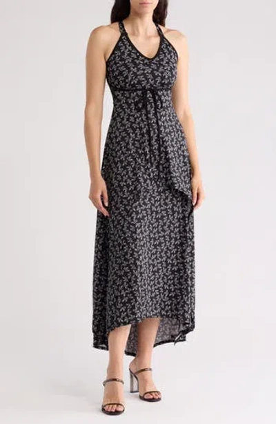 Go Couture V-neck Midi Dress In Black