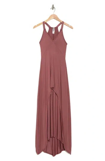 Go Couture V-neck Midi Dress In Crushed Berry