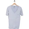 Go Couture V-neck Pocket T-shirt In Deja Vu Blue