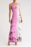 Go Couture Washed Tank Maxi Dress In Red