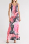 Go Couture Washed Tank Maxi Dress In Black