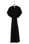 Go Couture Wrap Maxi Dress In Black