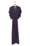 Go Couture Wrap Maxi Dress In Blue