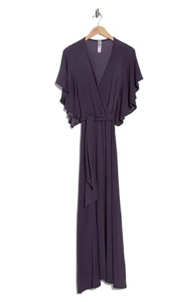 Go Couture Wrap Maxi Dress In Blue