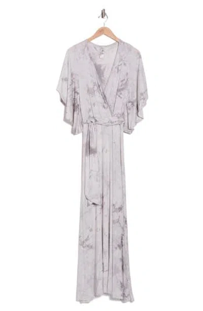 Go Couture Wrap Maxi Dress In Gray