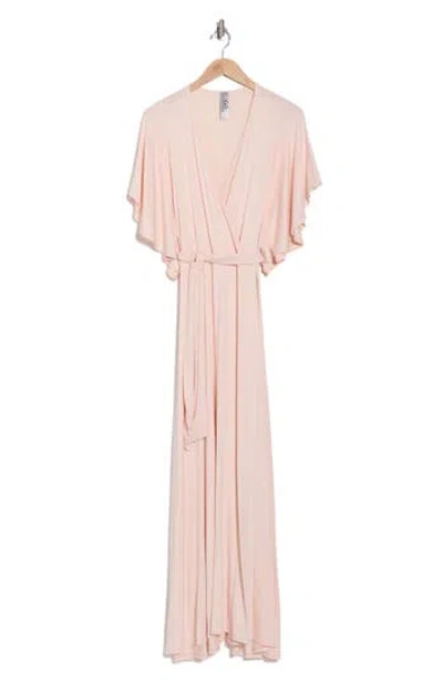 Go Couture Wrap Maxi Dress In Sand