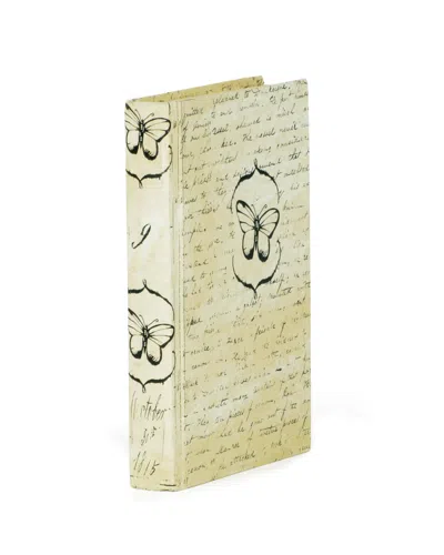 Go Home Butterfly Decorative Books In Neutral