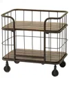 Go Home Farmhouse 4 Wheels Side Table