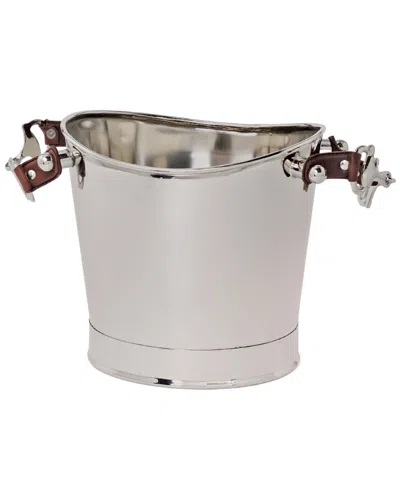 Go Home Horse Bit Wine Cooler In Silver
