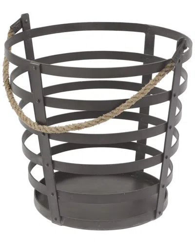 Go Home Iron And Rope Basket In Brown