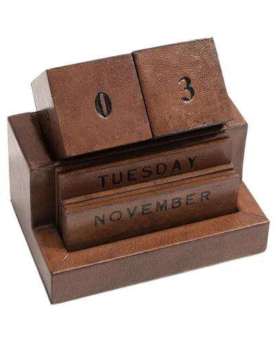 Go Home Leather Calendar In Brown