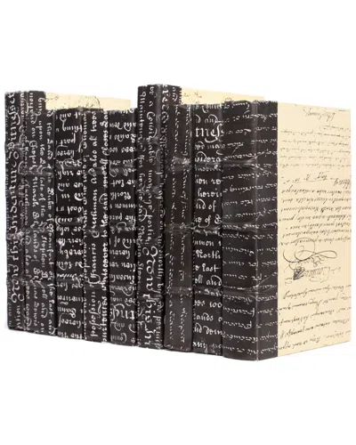 Go Home Linear Foot Black Script Books In Brown