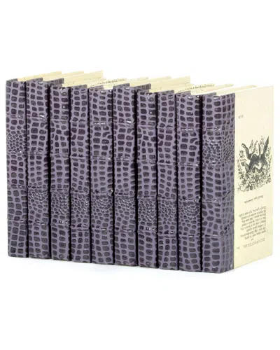 Go Home Linear Foot Of Faux Croc Books In Purple