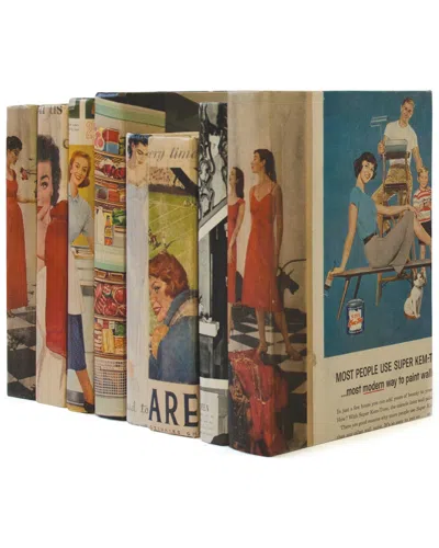 Go Home Linear Foot Of Vintage Recycled Us Magazine Books In Multi