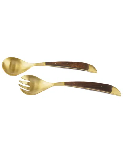 Go Home Mesclun Salad Tossers In Gold