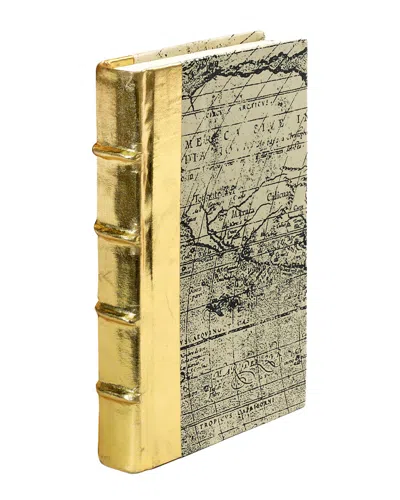 Go Home Metallic Decorative Book In Gold