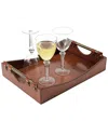 Go Home Rectangular Leather Wave Tray