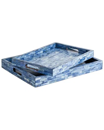 Go Home Set Of 2 Duffin Trays In Blue