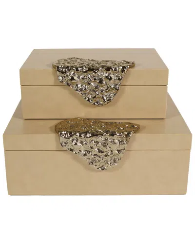 Go Home Set Of 2 Kensington Boxes In Brown