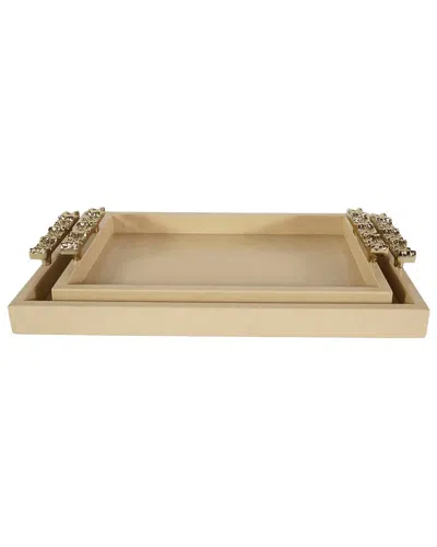 Go Home Set Of 2 Kensington Trays In Neutral