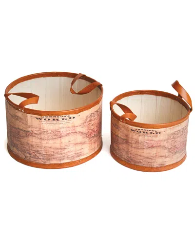 Go Home Set Of 2 Mondo Tubs In Brown