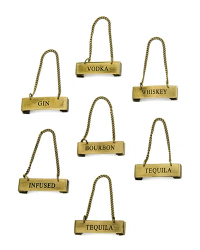 Go Home Set Of 6 Wino Small Liquor Tags In Multi