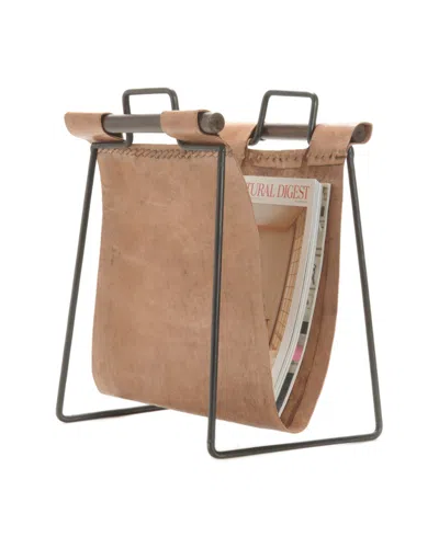 Go Home Sling Leather Magazine Holder In Brown