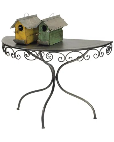 Go Home Swirley Demilune Table In Gray