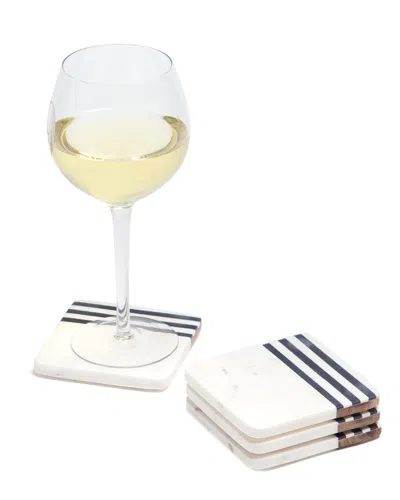 Go Home Tortola Coasters Set Of 4 In White