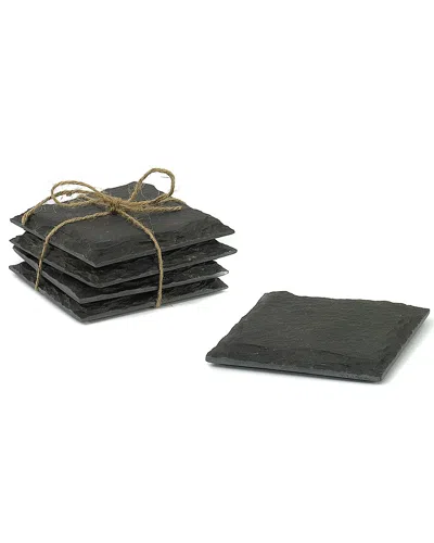 Go Home Tuscan Villa Set Of 4 Coasters In Black