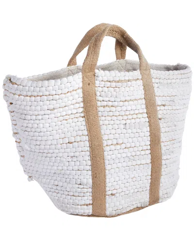 GO HOME WHITE HEMP AND COTTON BASKET