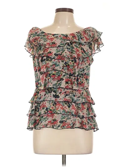 Pre-owned Go International Short Sleeve Blouse In Pink