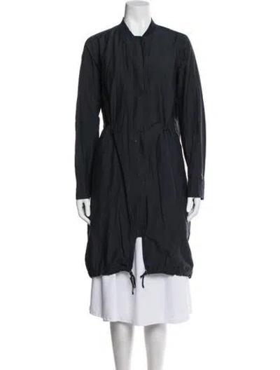 Pre-owned Go Silk Coat In Blue
