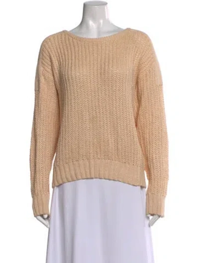 Pre-owned Go Silk Silk Crew Neck Sweater In Orange