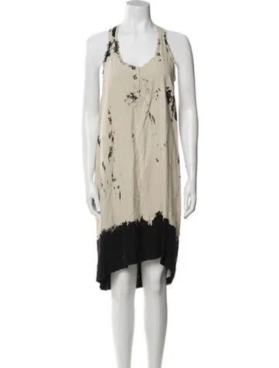 Pre-owned Go Silk Silk Knee-length Dress In Neutral