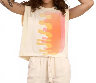 Go To Devil Sunny Side Graphic Tee In Off White In Neutral