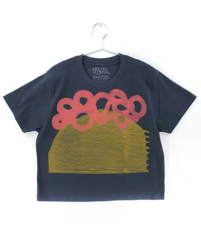 Go To Devil Wander Womens Graphic Tee In Charcoal In Gray