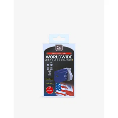 Go Travel Worldwide Usb-a And Usb-c Travel Adapter Blue