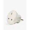 Go Travel White Earthed Uk/eu Adapter In White