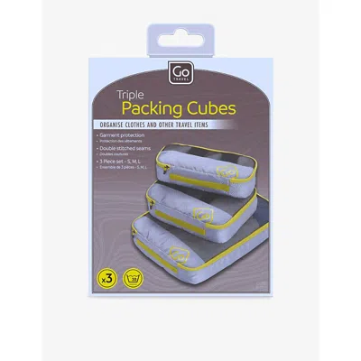 Go Travel Branded Set Of Three Packing Cubes Yellow