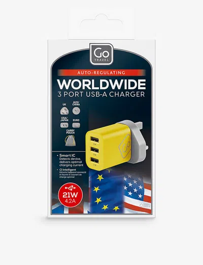 Go Travel Yellow Design Go Worldwide Usb Charger