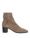 Go-up Woman Ankle Boots Khaki Size 6 Leather In Sand