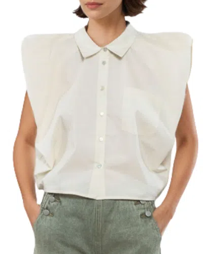 Goa Goa Noelia Shirt Cropped Light Brown Sleeveless 15204215\274 In White