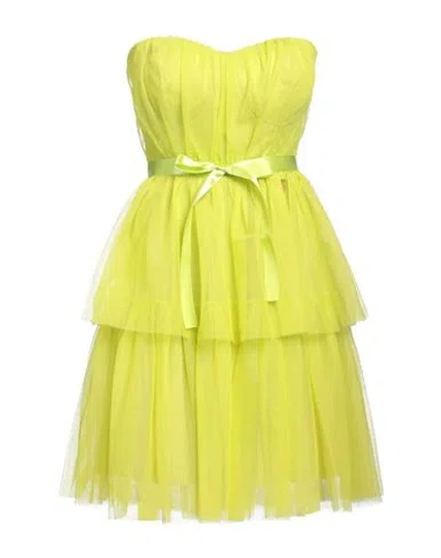 Goa Goa Woman Mini Dress Lime Green Size L Polyester