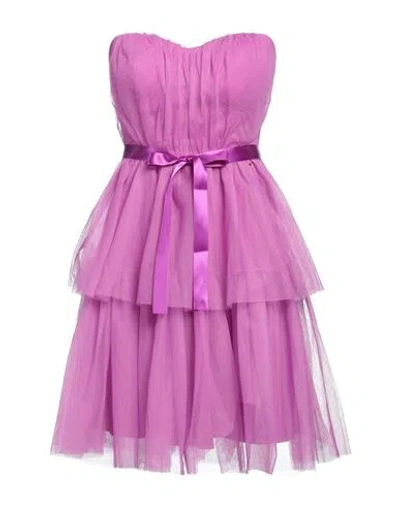 Goa Goa Woman Mini Dress Magenta Size L Polyester