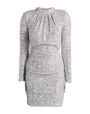 Goa Goa Woman Mini Dress Silver Size M Polyester, Elastane