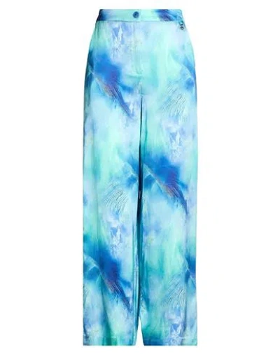 Goa Goa Woman Pants Turquoise Size L Viscose, Rayon In Blue